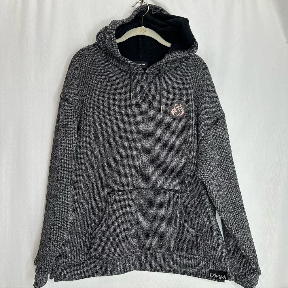 Pink Dolphin men’s gray hoodie size large surf beach